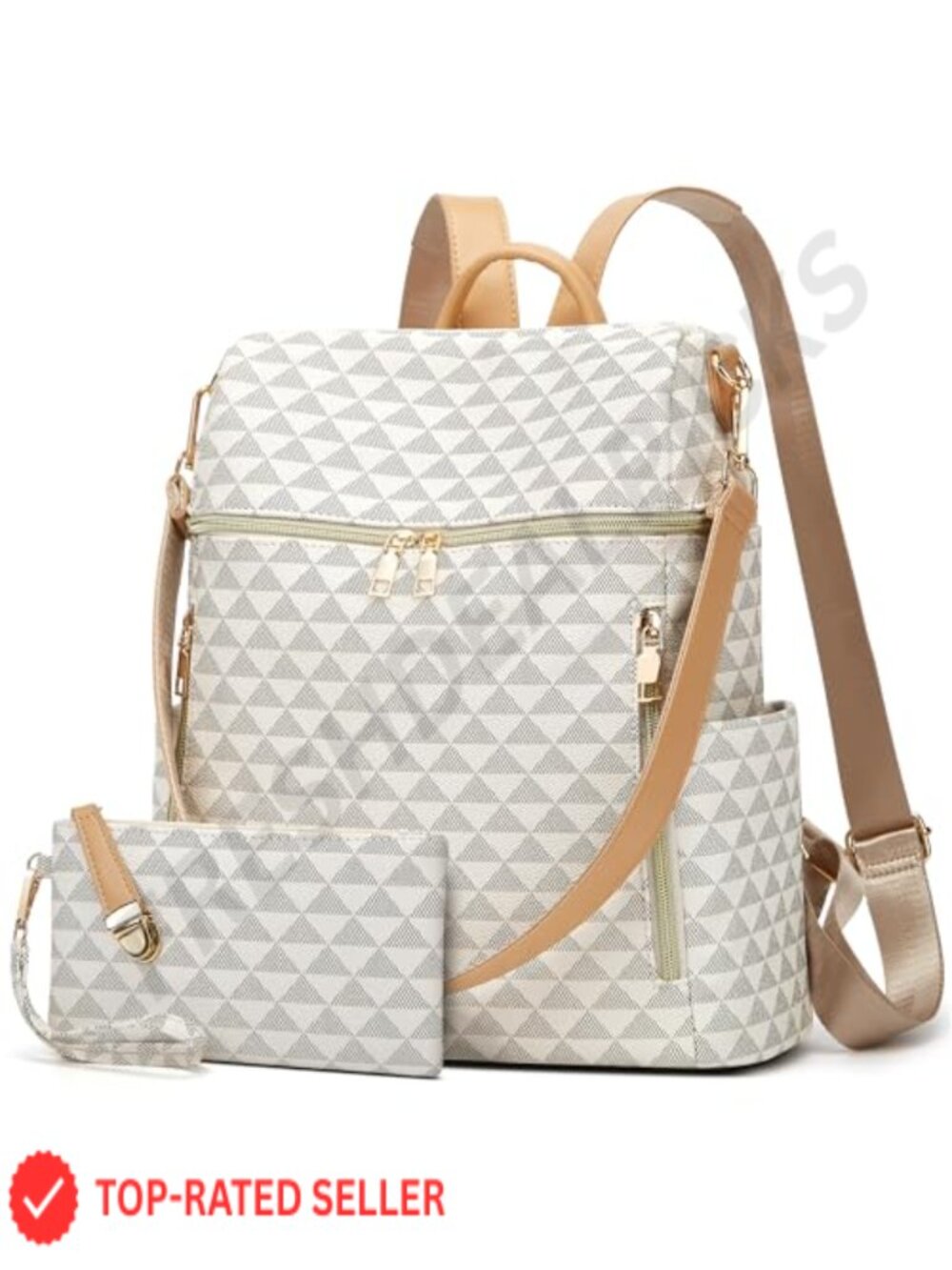 PU Leather Backpack Purse for Women Casual Travel Daypack